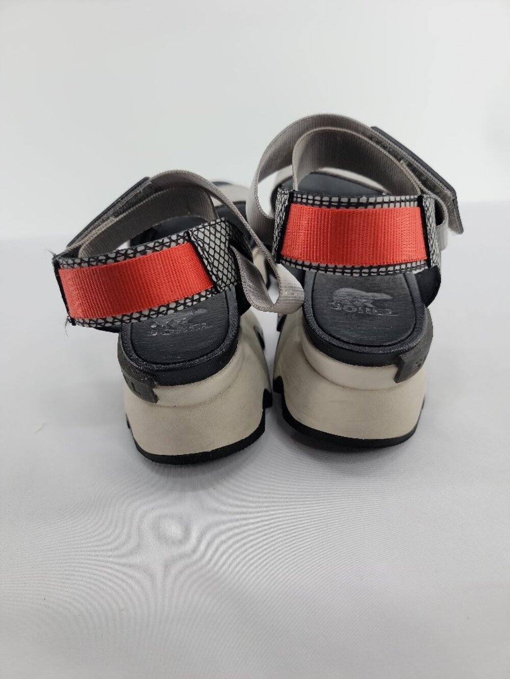 Sorel Kinetic Impact Sandals Womens 6.5 Chunky Platform Sport Beige Black - Picture 9 of 13